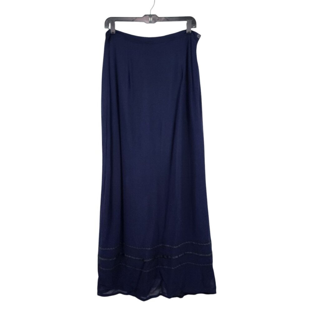 Neil & David Women's Poly Rayon Flowy A-line Maxi Skirt - XL